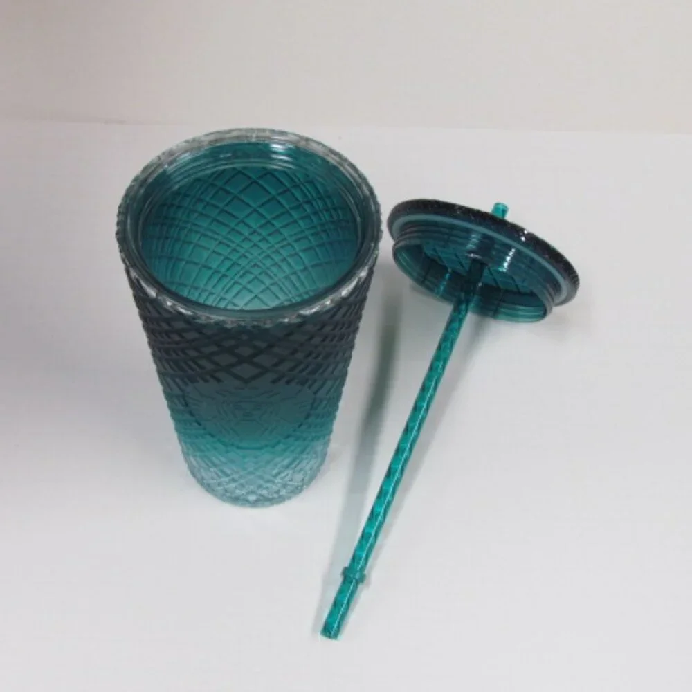 Starbucks Emerald Green Grande Diamond Jeweled 16oz Tumbler Cold Cup